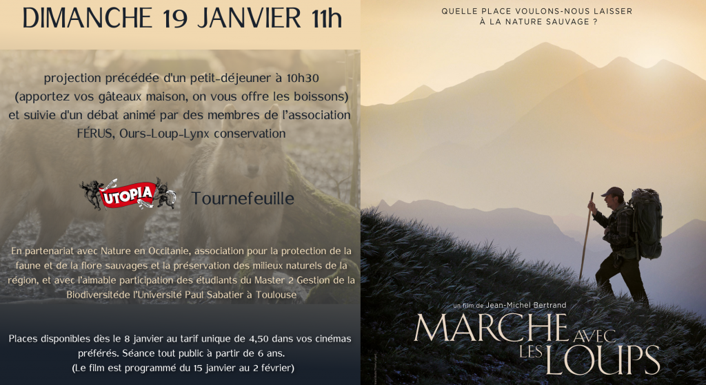 Projection du film « Marche avec les loups » - FERUS