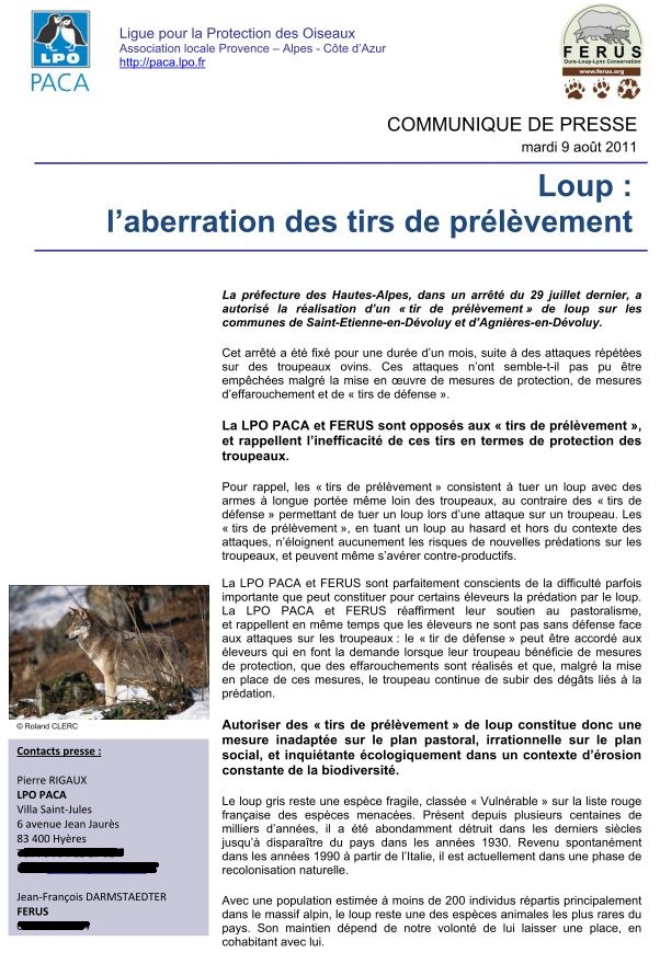 CP-LPO-FERUS-tirs prélèvement